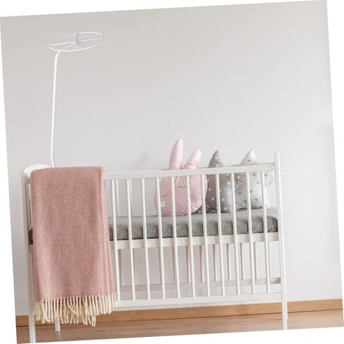 1 Set Net Bracket Baby Holder Baby Accessories Crib Canopy Cot Canopy Holder Crib Tent Bracket for Bed Net Stick Bed Canopy Crib Net Steel Clip-on Bed Curtain White in Kuwait