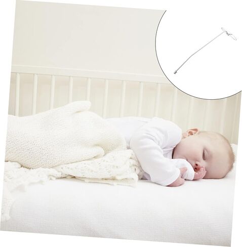 1 Set Net Bracket Baby Holder Baby Accessories Crib Canopy Cot Canopy Holder Crib Tent Bracket for Bed Net Stick Bed Canopy Crib Net Steel Clip-on Bed Curtain White in Kuwait