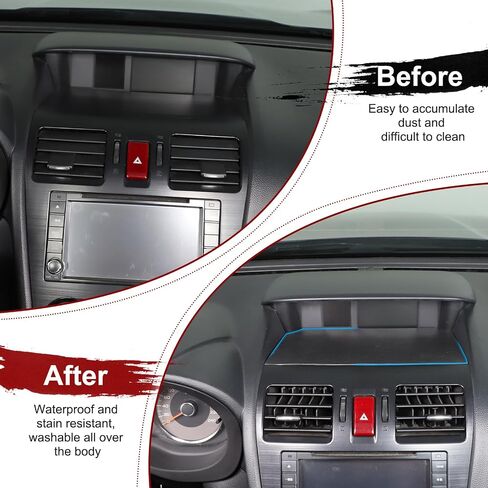 Car Dashboard Pad Auto Dashboard Mats Suitable for Subaru Forester 2013-2018 Dashboard Cover Mat Car Dashboard Leather Mats (Black) in Saudi Arabia