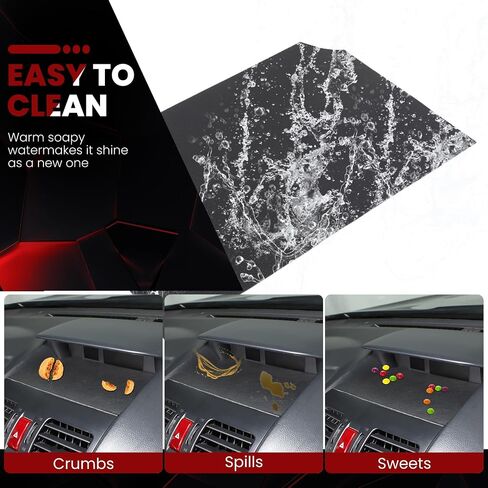 Car Dashboard Pad Auto Dashboard Mats Suitable for Subaru Forester 2013-2018 Dashboard Cover Mat Car Dashboard Leather Mats (Black) in Saudi Arabia