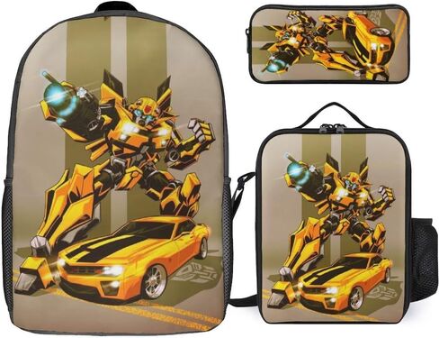 Backpack Cartoon Teens 17"" School Student Cartoon Girl With Lunch Bag Pencil Bag Set For Girls 3pcs Set Backpack, Black in Saudi Arabia