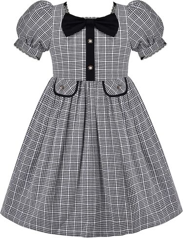 Sunny Fashion Girls Dress Blue Collar Pink Flower Scary Horror Twins Halloween in Saudi Arabia