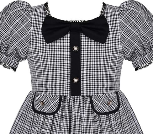 Sunny Fashion Girls Dress Blue Collar Pink Flower Scary Horror Twins Halloween in Saudi Arabia