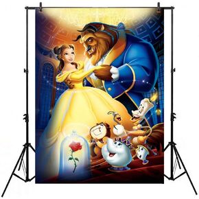 Beauty and The Beast Backdrop for Birthday Party 5x7 Vinyl Photography Background Beauty and The Beast Theme for Wedding Picture Engagement Party Backdrops Decorations