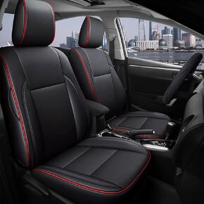 AOMSAZTO Custom Fit for Toyota Tacoma Seat Covers: 2016-2022 2023 Crew Cab/Double Cab Full Set Faux Leather Tacoma Truck Seat Covers Black