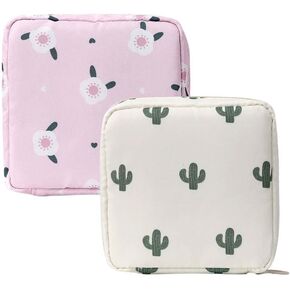 2PCS Mini Makeup Bag,Cute Pocket Cosmetic Bag,Portable Small Make Up Bags for Women,Travel Cosmetic Bag Small Makeup Pouch,Mini storage bag for Sanitary pad,coin,lipstick,jewelry
