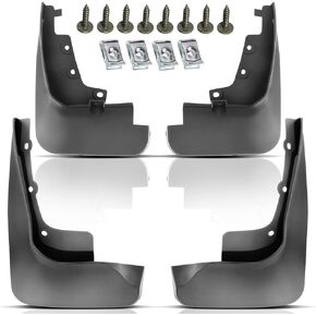 YHTAUTO Set of 4 Mud Flaps Splash Guards Accessories Replacement for Ford Edge 2017-2020 Sport Utility, with Running Board, Front and Rear LH RH, Black