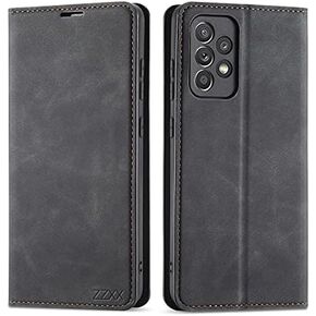 ZZXX for Samsung Galaxy A52 5G Case Wallet,Galaxy A52 Wallet Case with Card Holder Kickstand Magnetic Soft Leather Flip Fold Case for Samsung Galaxy A52S 5G Case(Black 6.5 Inch) in Kuwait