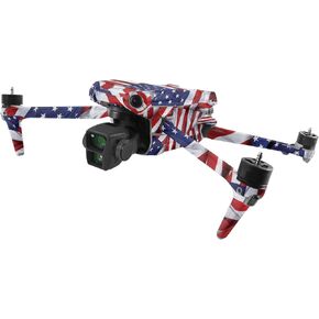 MightySkins Skin Compatible with DJI Air 3 - Patriot | Protective, Durable, and Unique Vinyl Decal wrap Cover | Easy to Apply, Remove, and Change Styles