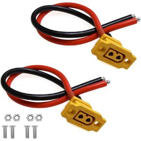 2PCS XT60E-F Pigtail Cable XT60 Panel Mount Connector with 20cm 12AWG Cable for RC Drone Aircraft FPV Racing Drone
