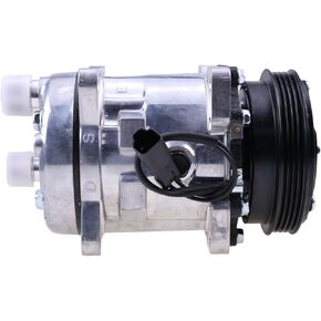FridayParts 4 Grooves A/C Compressor QP5H11-1812 QP5H111812 Compatible for Bobcat S550 S570 S590 S595 S630 S650 T550 T590 T595 T630 T650