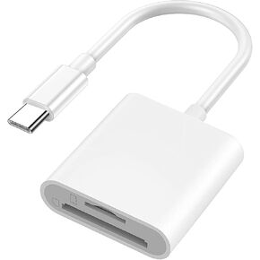 USB-C to Micro SD/SD Card Reader Compatible with iPhone 15, iPad Pro, MacBook Pro/Air, iMac M1 M2, Chromebook, XPS, Galaxy S22/S23 and More (SD TF Port) in Kuwait
