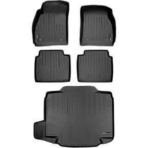 SMARTLINER Custom Fit Floor Mats and Cargo Liner Set Black for 2010-2016 Buick Lacrosse (No eAssist Battery)