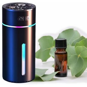 2-in-1 Smart Portable Waterless Car Diffuser and car humidifier can Work with Water and Without Water Diffuser for Essential Humidifier Aromatherapy Oils Diffuser for Car Home Office (Black)