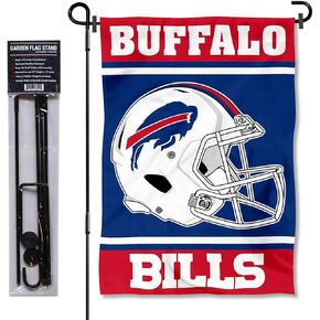 Buffalo Bills Helmet Garden Flag and Flagpole Mount
