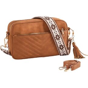 DYSHAYEN Crossbody Bags for Women Small Crossbody Bag Purse with Tassel, Vegan Leather Shoulder Handbags