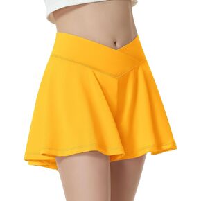 Crossover Athletic Tennis Shorts for Girls 2 in 1 Girls Flowy Running Shorts with Pocket Butterfly Active Skorts