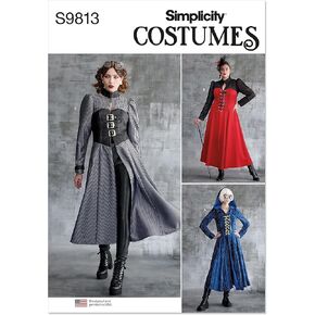 Simplicity Misses' and Women's Fantasy Costumes Pattern Kit, Design Code S9813, Sizes 10-12-14-16-18, Multicolor