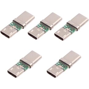 xiwai 5pcs/lot USB 2.0 Micro 5Pin Female Connector to USB Type-C Male Power Data PCB Test DIY Board PCBA Adapter for Laptop Tablet Phone