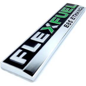 1PC Flex Fuel E85 Ethanol Car Sticker for Clean Energy Vehicle Metal Decal 3D Badge Emblem
