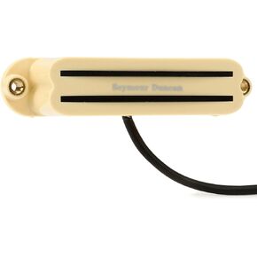 Seymour Duncan SHR-1n Hot Rails Neck Strat Single Coil Sized Humbucker Pickup - Cream