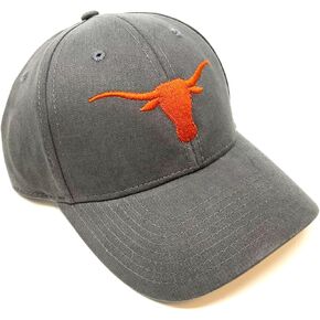 MVP Texas Longhorns Mascot Logo Dark Grey Curved Bill Adjustable Hat