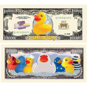 Pack of 50 - Rubber Ducky Million Dollar Collectible Novelty Bill (Not Real Currency) - Fun Item for Jeepsters, Jeep Clubs and Lovers of Jeeps