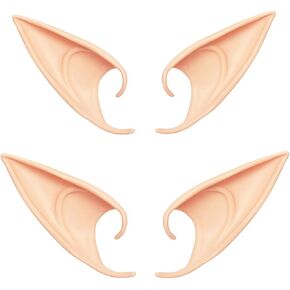 2 Pairs Cosplay Fairy Pixie Elf Ears for Party Dress Up,Costume Masquerade Accessories,Long Style