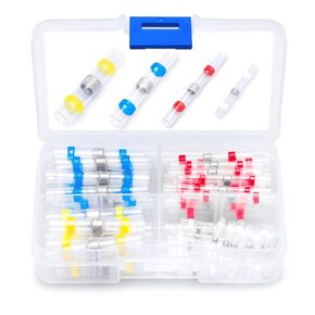 Wirefy 110 PCS Solder Seal Wire Connectors Kit - Heat Shrink Wire Connectors Kit - Waterproof Solder Sleeves - Self Soldering Wire Connectors - Set 26-10 AWG | Wire Butt Connectors Heat Shrink