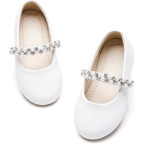 Toddler Flower Girl Dress Shoes - Little Girl Ballet Flats for Wedding Party