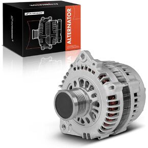 A-Premium Alternator Compatible with Nissan Frontier 2005-2019 & Suzuki Equator 2009-2012, 2.5L, 12V 110A 6-Groove Clutch Pulley Clockwise, Replace# 23100EA000, 23100EA00A