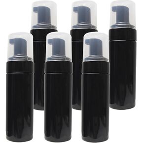 150ml Empty Foam Pump Bottle, 5oz Foaming Dispenser Soap Plastic Container for Facial Cleanser Shampoo Hand Soap (Black)