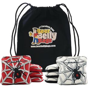 Cornhole - Competitive Series 8 Bags Resin Filled - Double Sided - Sticky Side | Slick Side - Basketweave in Saudi Arabia