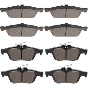 Front Rear Ceramic Brake Pads Kits 8pcs fit For 2013-2016 For Ford Escape 2013-2018 For Ford Focus 2014-2019 For Ford Transit Connect
