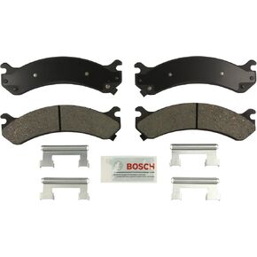 BOSCH BE784H Blue Ceramic Disc Brake Pad Set With Hardware - Compatible With Select Cadillac DeVille, DTS; Chevrolet Avalanche, Express, Silverado, Suburban; GMC Savana, Sierra, Yukon XL + More; FRONT