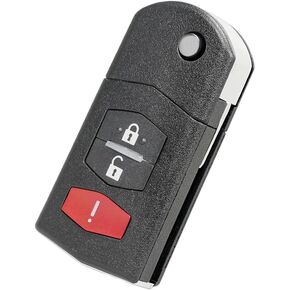 غطاء غطاء مفتاح فوب بديل 3 أزرار غطاء غطاء جهاز التحكم عن بعد - متوافق مع مازدا 2 3 5 Cx-7 Cx-9 - استبدال الجزء BGBX1T478، SKE12501