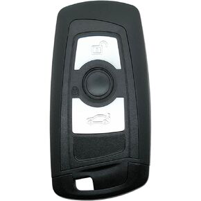 Replacement Key Fob Case Cover for BMW 1 2 3 4 5 6 7 Series X3 M2 F Series 235ix 320 E90 E92 E93 X5 F10 F20 F30 F40 Keyless Entry Key Fob (Black, 3 Buttons)