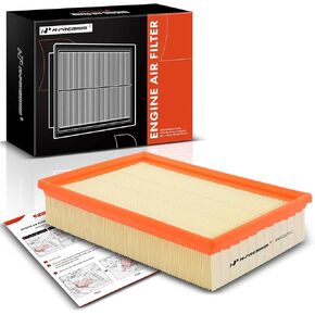 A-Premium Engine Air Filter Compatible with Cadillac CTS 2004-2007 & Land Rover LR2 2008-2012, 3.2L 5.7L 6.0L, Flexible Panel, Replace# 6G929601AB