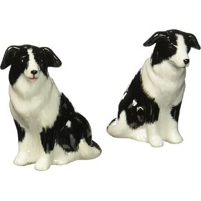 Cosmos Gifts Ceramic Border Collie Salt and Pepper Set, 2-1/2-Inch