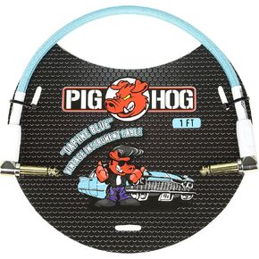 Pig Hog PCH1AGR Right-Angle 1/4" Amplifier Grill Instrument Patch Cable, 1 Foot