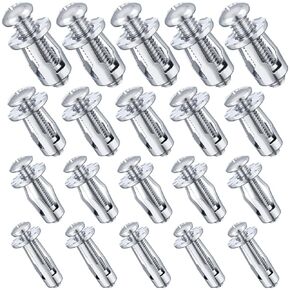 20pcs M4 M5 M6 M8 Jack Nuts, Rustproof Corrosion-Resistant Petal Shape Rivet Nuts, Carbon Steel Expansion Screw Nut Fasteners for Securing Plate Frame Container Tag- Silver