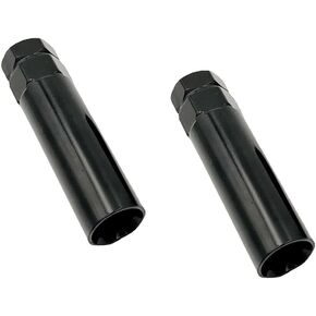 AUCELI 6 Point Spline Lug Nuts Key Tuner Socket Tool, Automotive Wheel Lock Removal Kit for Wrench with 3/4" & 13/16" Hex, Compatible with 12x1.5 12x1.25 1/2"x20 Thread Size, Universal Fit（Black）