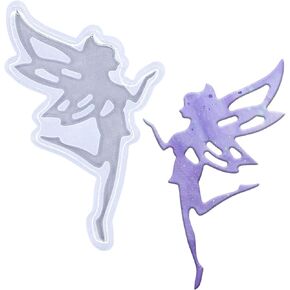 Angel Wings Shiny Fairy Silicone Molds Beautiful Resin Mold for DIY Epoxy Resin UV Resin Casting Mold DIY Keychain Pendant Jewelry Making Necklace Clear