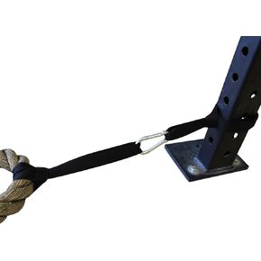 Premium Battle Rope Anchor Strap Kit | Heavy Duty Reinforced Polyester Straps | Stops Rope Damage | Stronger Than Nylon | Includes Workout Guide | Home Gym Anchor - Easy Setup
