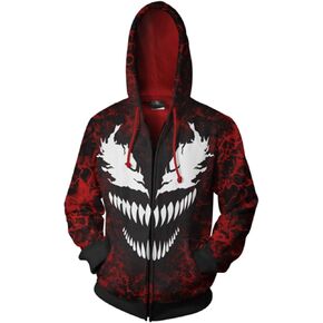 Unisex Zip Up Hooded Sweatshirt Cosplay Hoodie Jacket Pullover
