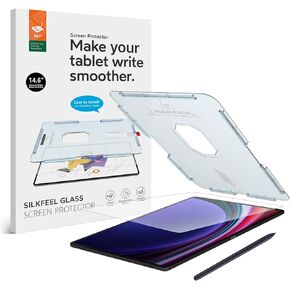 KCT Silkfeel Matte Glass Screen Protector for Samsung Galaxy Tab S9 Ultra / S8 Ultra 14.6 Inch 2023/2022 (SM-X900/SM-X906/SM-X916B) [Auto-Alignment Tool] [Tempered Glass]