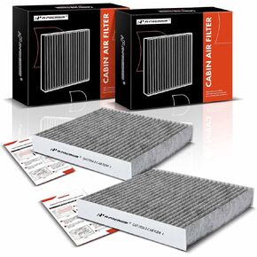A-Premium 2-PC Cabin Air Filter with Activated Carbon Compatible with Fiat 500 2012-2019, Replace# 68096453AA