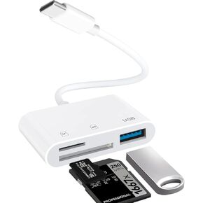 SD Card Reader，Plug & Play for Phone and WindowsHigh-Speed USB C to SD Card Type C Memory Card Adapter for iMac, iPad Pro Air Mini, MacBook Pro Air,MicroSD/SD Micro Sd Card Reader No App Required