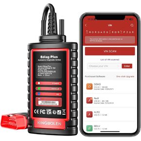 KINGBOLEN Ediag Plus Bluetooth Scanner, All System Bidirectional Control OBD2 Diagnostic Scanner for iOS & Android with ECU Coding, CAN-FD Protocol, Auto VIN, 15+ Service Functions All 1 Year Free