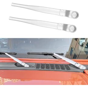 Front window wiper arm blade cover for jeep JL Wrangler 2018-2021 ABS Set of 2 (Silver)